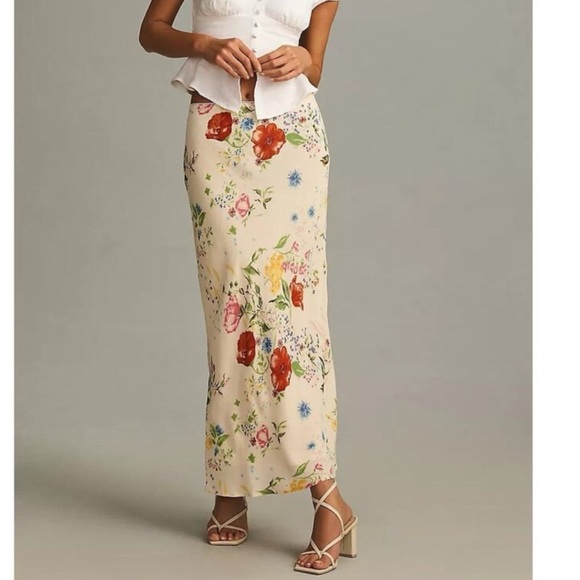 Reformation Layla Skirt Midi Maxi in Etude Cream Floral 2 - Picture 14 of 14